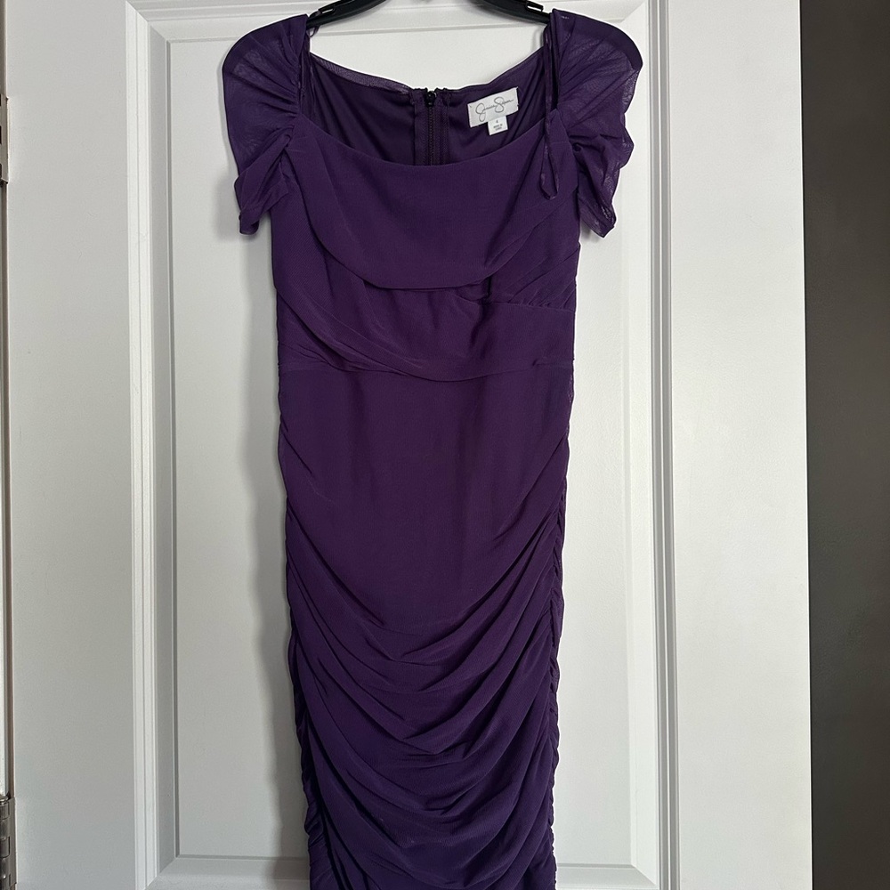 Jessica Simpson Deep Purple Midi Dress